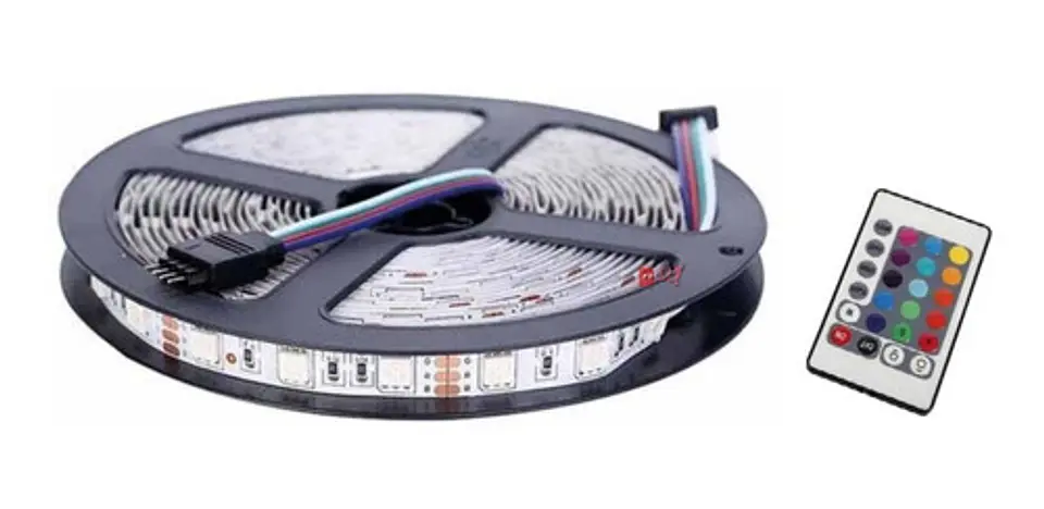 Tira Led De 5mts Rgb 5050 Impermeable Con Control - Ps 2