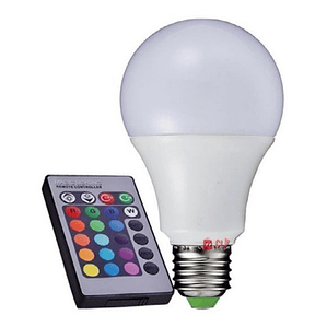 Ampolleta Led Rgb Conector E27 Con Control Remoto - Ps