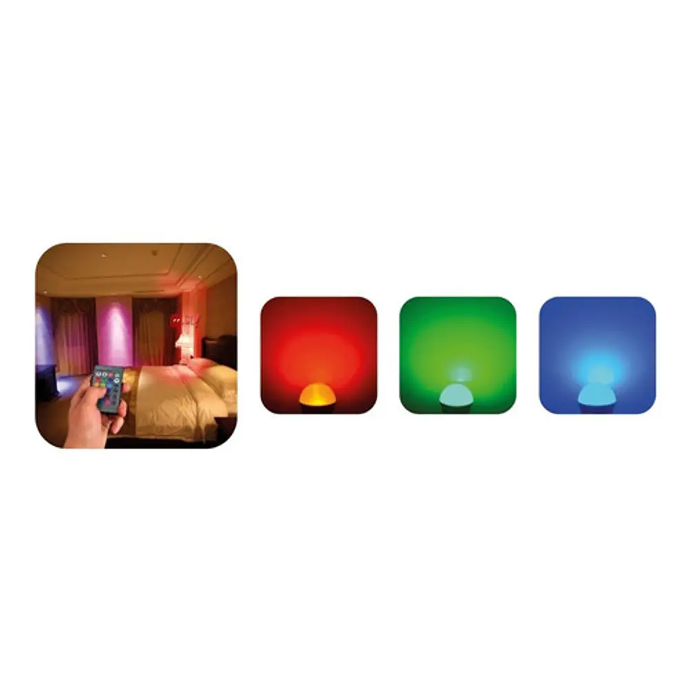 Ampolleta Led Rgb Conector E27 Con Control Remoto - Ps 2