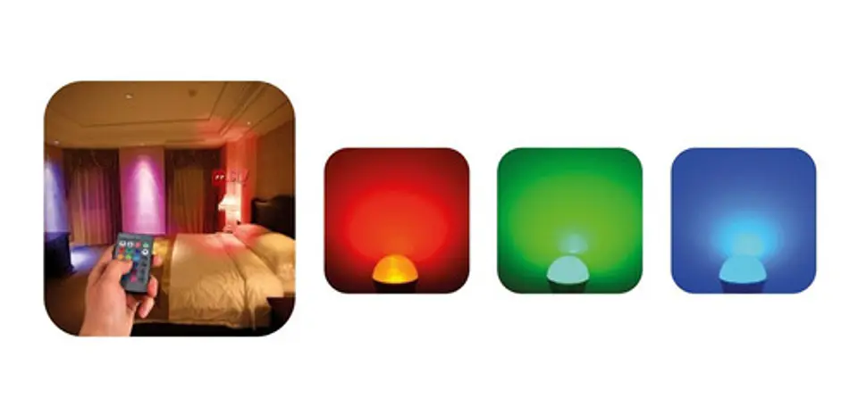 Ampolleta Led Rgb Conector E27 Con Control Remoto - Ps 2