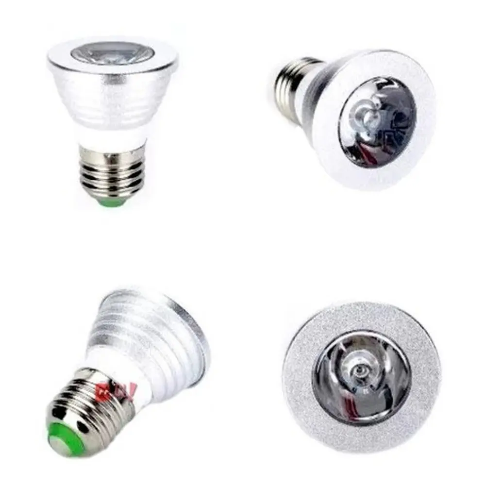 Ampolleta Led Rgb 3w Conector E27 Con Control Remoto - Ps 2