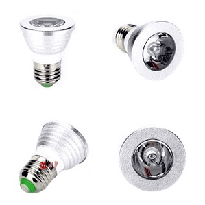 Ampolleta Led Rgb 3w Conector E27 Con Control Remoto - Ps