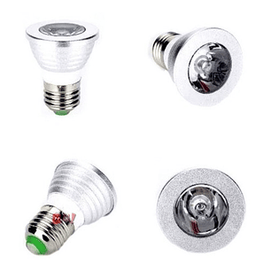 Ampolleta Led Rgb 3w Conector E27 Con Control Remoto - Ps