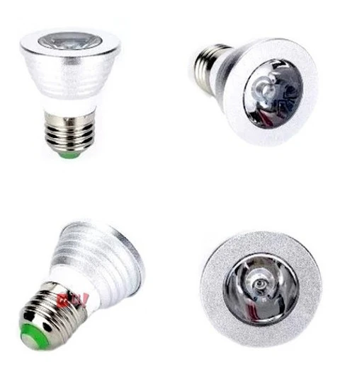 Ampolleta Led Rgb 3w Conector E27 Con Control Remoto - Ps