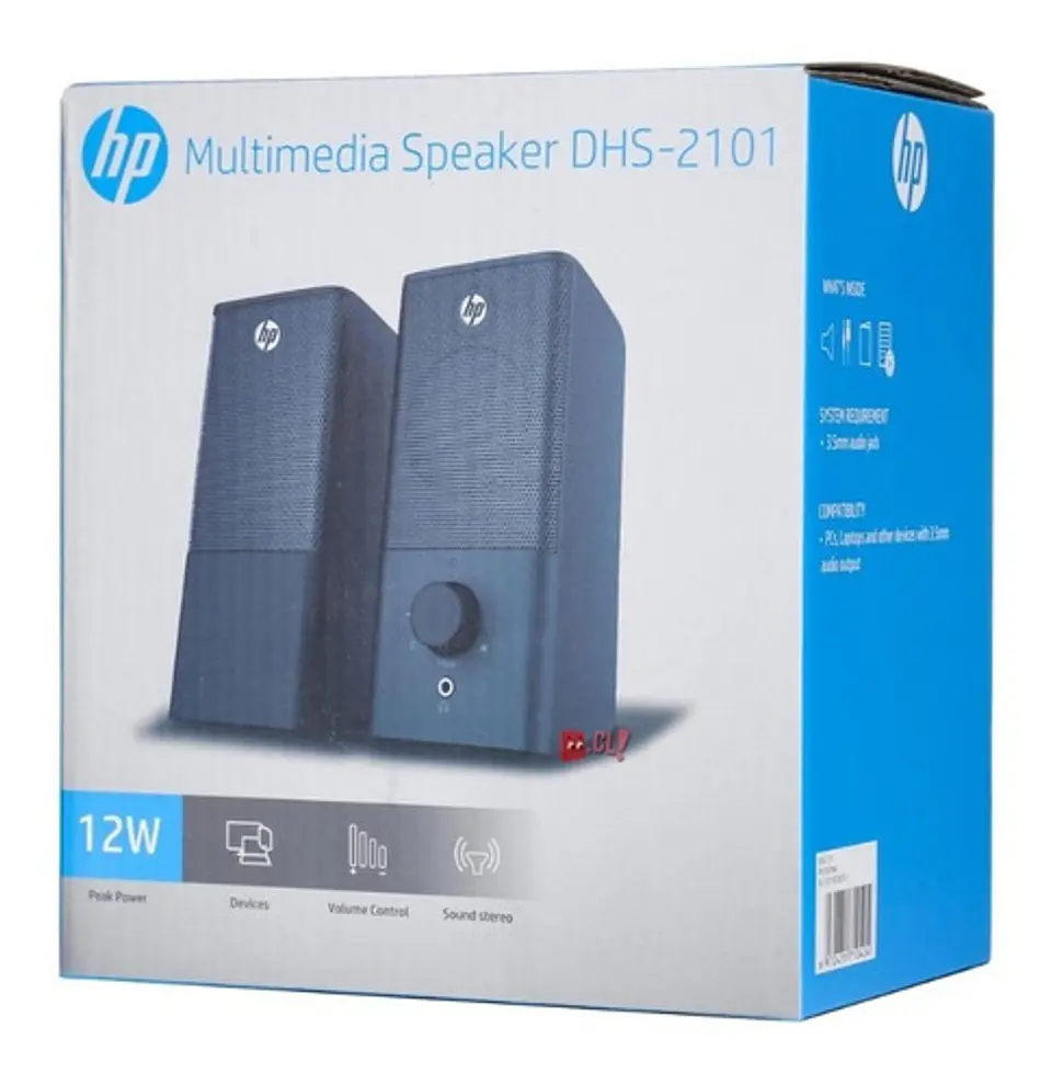 Parlante Pc Multimedia Hp 12w Negro - Ps 4