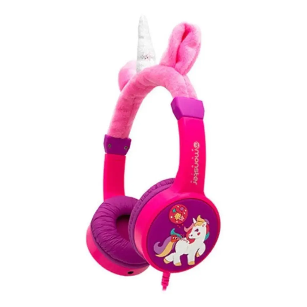 Audífonos Unicornio Rosado Alámbrico Monster - Ps 1