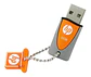 Pendrive Hp 32gb Diseño Naranjo Llavero - Ps - Miniatura 1