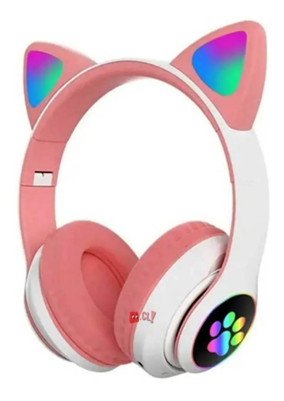 Audífonos Orejas De Gatito Bluetooth Rosado Monster - Ps 1