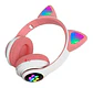Audífonos Orejas De Gatito Bluetooth Rosado Monster - Ps - Miniatura 2