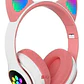 Audífonos Orejas De Gatito Bluetooth Rosado Monster - Ps - Miniatura 3