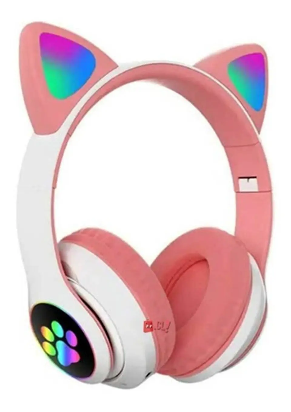 Audífonos Orejas De Gatito Bluetooth Rosado Monster - Ps 3