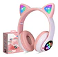 Audífonos Orejas De Gatito Bluetooth Rosado Monster - Ps - Miniatura 4