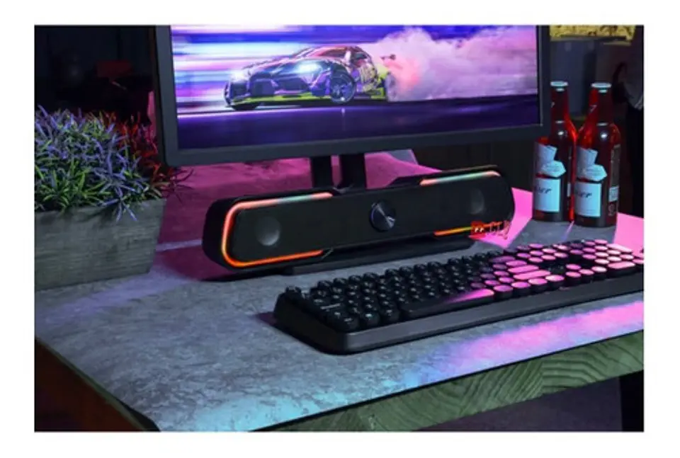 Parlante Barra De Sonido Gamer Led 6w Hp - Ps 3