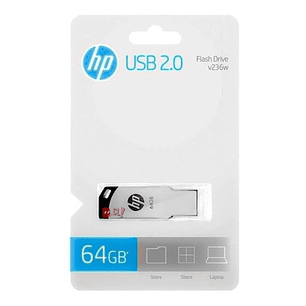 Pendrive Hp V236w 64gb 2.0 Plateado - Ps