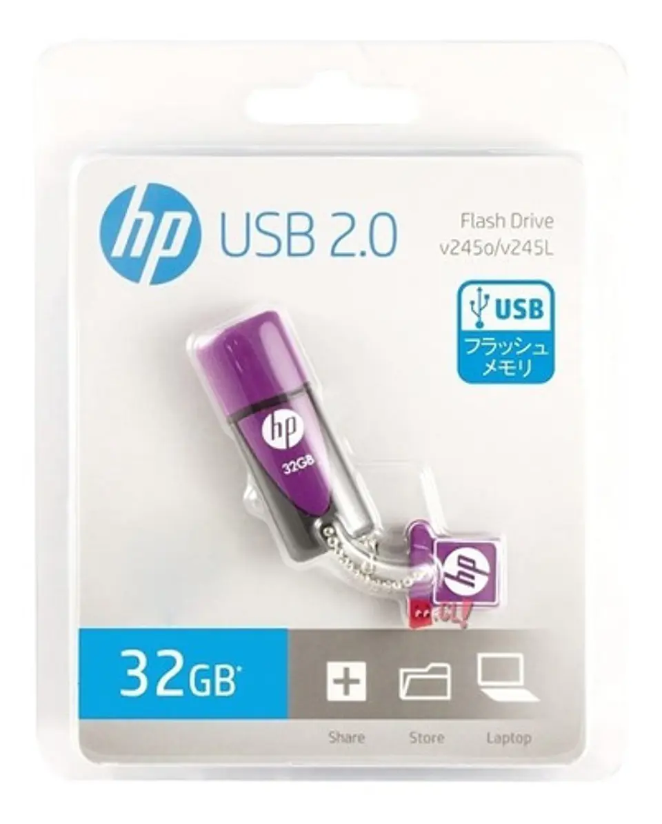 Pendrive Hp 32gb Diseño Lila Llavero - Ps 3