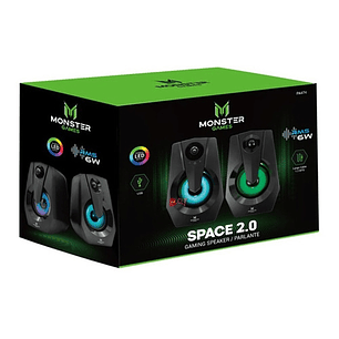 Parlante Pc Monster Games Space 2.0 Iluminación Rgb 6w - Ps