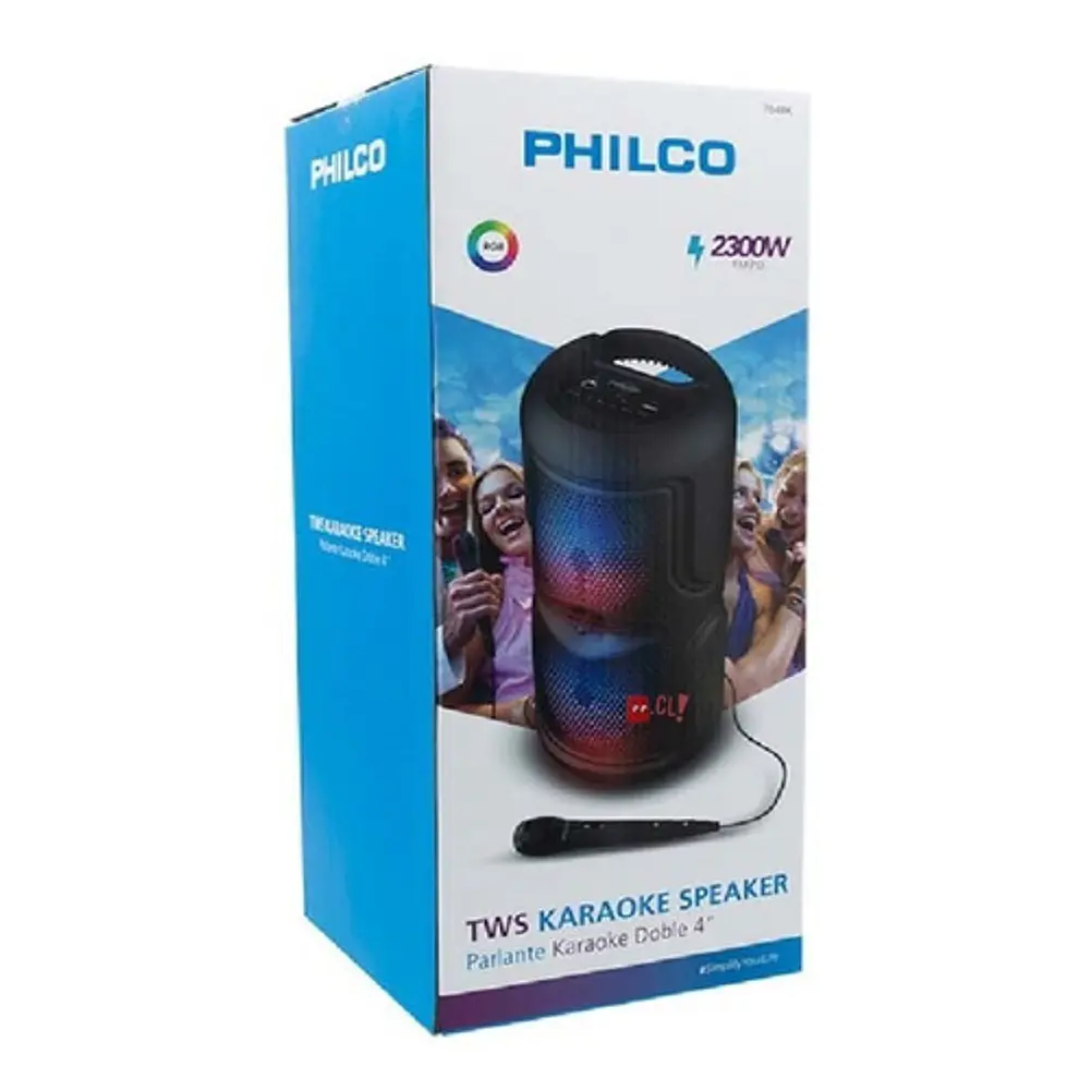 Parlante Karaoke Bluetooth Philco Con Micrófono 764bk - Ps 4