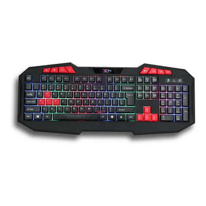 Teclado Gamer Pc Usb Iluminación Rgb Warlock 2 - Ps 1