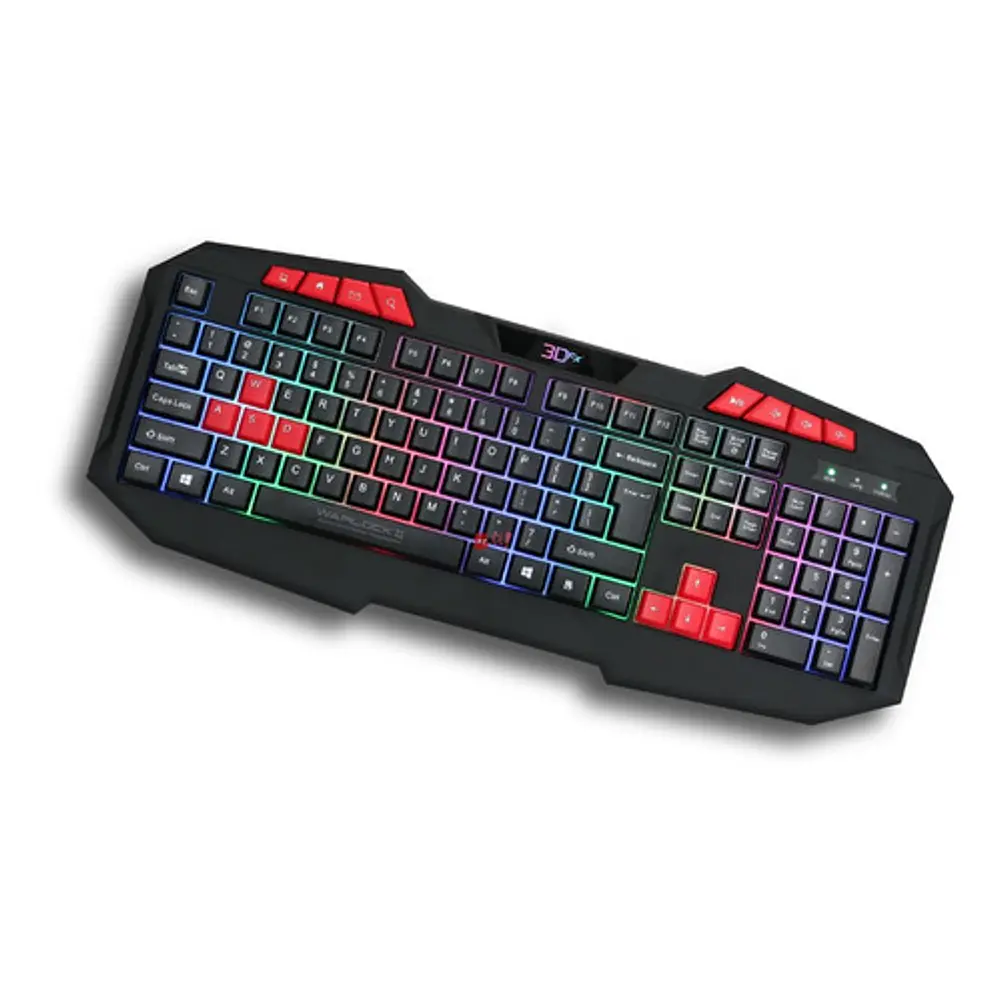 Teclado Gamer Pc Usb Iluminación Rgb Warlock 2 - Ps 2
