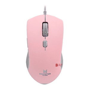 Mouse Gamer Monster Girl Playful Rosado 6400dpi Rgb - Ps