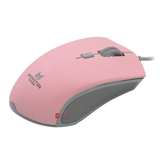 Mouse Gamer Monster Girl Playful Rosado 6400dpi Rgb - Ps 2