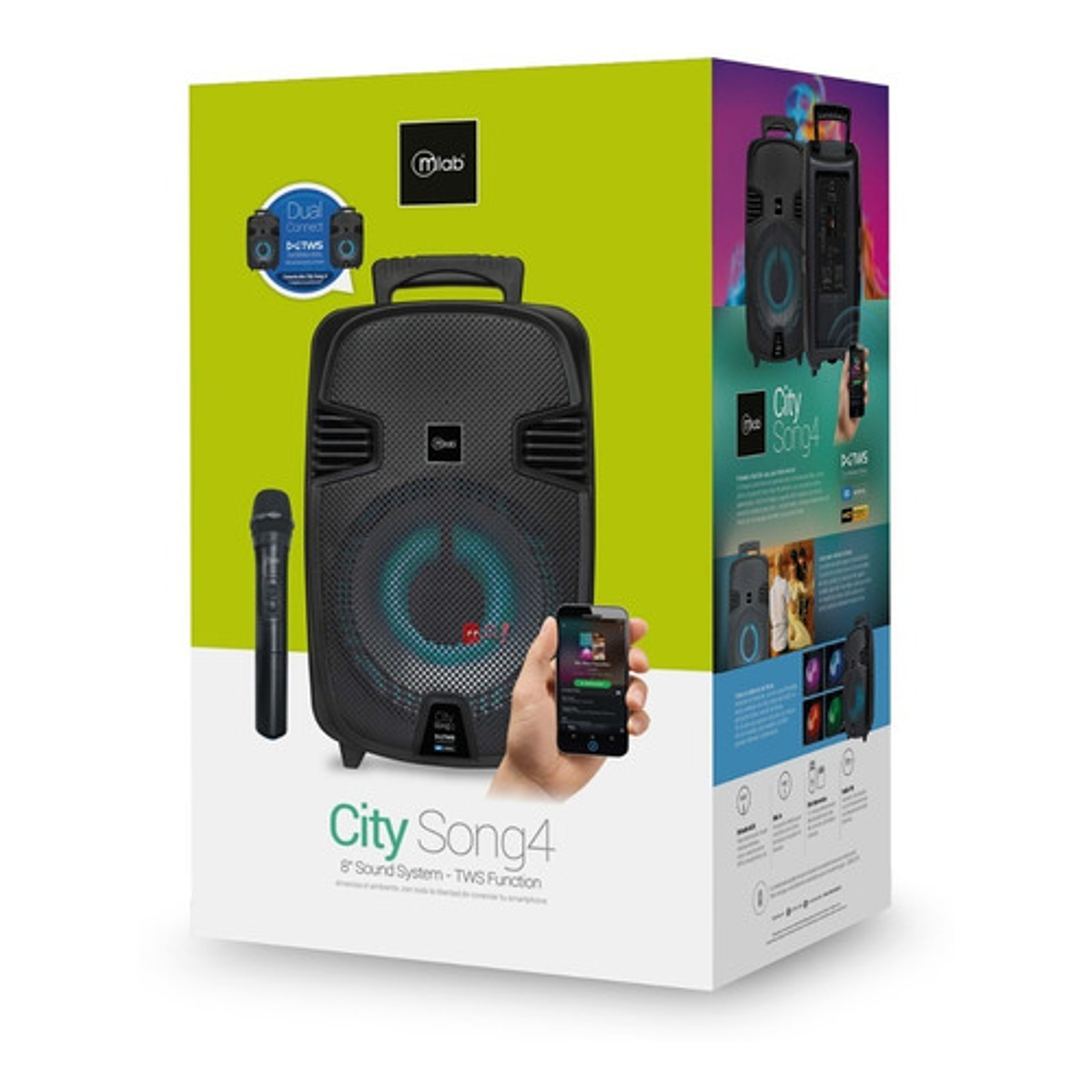 Parlante Karaoke 8 Pulgadas City Song4 Ps