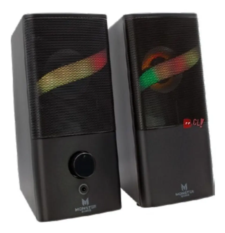 Parlantes Gamer Pc Rgb Monster Tower 2.0 6w - Ps 1