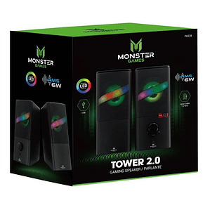 Parlantes Gamer Pc Rgb Monster Tower 2.0 6w - Ps