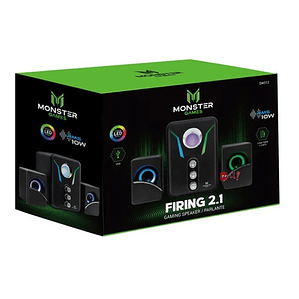 Subwoofer 2.1 Pc Gamer Monster Firing 10w Iluminación - Ps