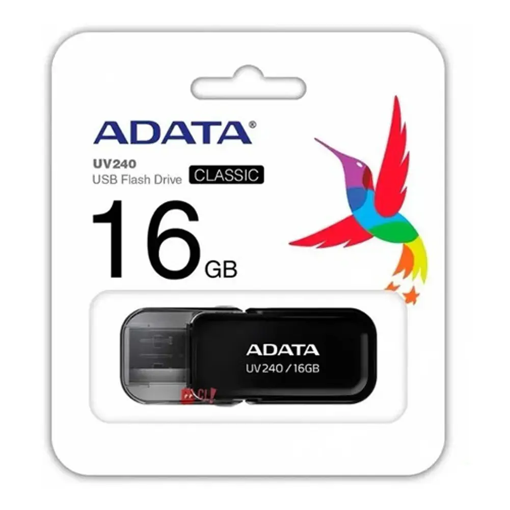 Pendrive 16gb Capucha Abatible Negro Adata - Ps 3