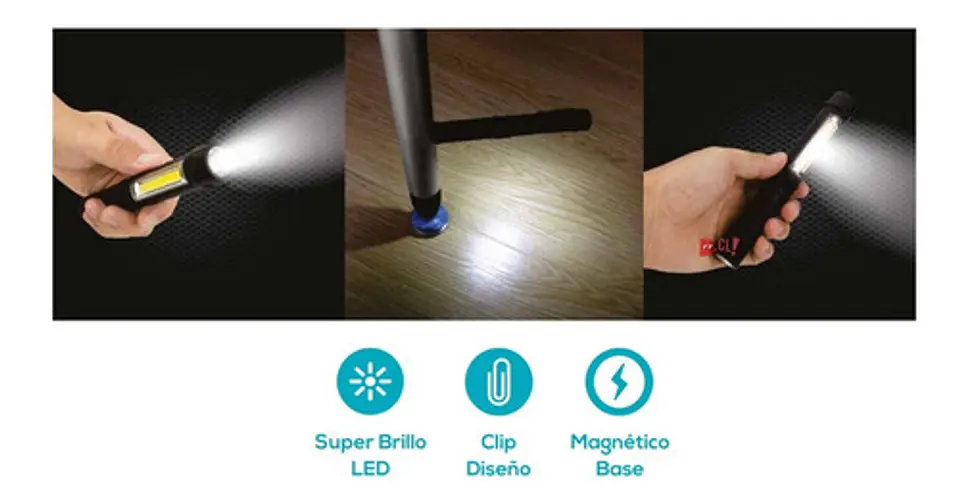 Linterna Y Lámpara Cob Led De Mano A Pilas - Ps 3
