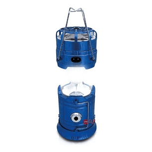 Lámpara Camping Con Ventilador Portátil Camping Azul - Ps