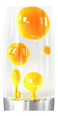 Lámpara De Lava Decorativa 33cms Color Amarillo - Ps - Miniatura 3