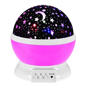 Lámpara Proyector De Estrellas Espantacuco Rosado - Ps