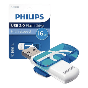 Pendrive 16gb Philips Vivid Azul - Ps