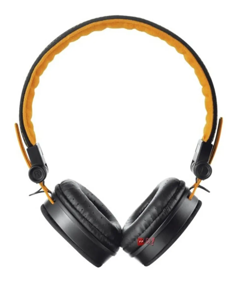 Audífonos Diseño Urbano 3.5mm Fyber Negro Con Naranjo - Ps 2