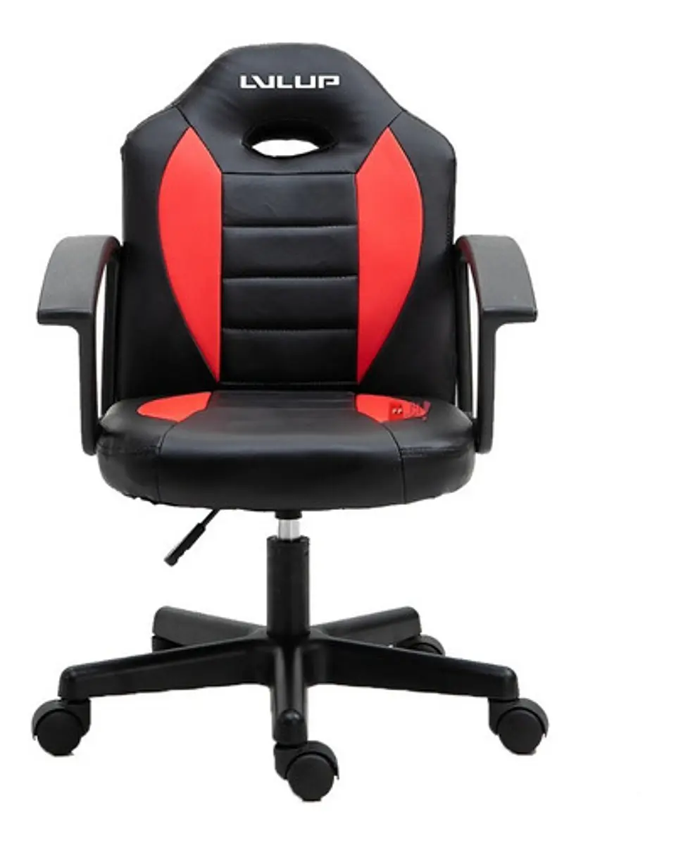 Silla Gamer Lvl Up Rojo Con Negro - Ps 1