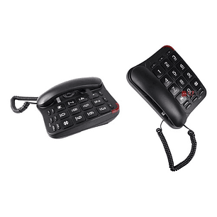 Teléfono Fijo Con Números Grandes Negro - Ps