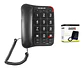 Teléfono Fijo Con Números Grandes Negro - Ps - Miniatura 3