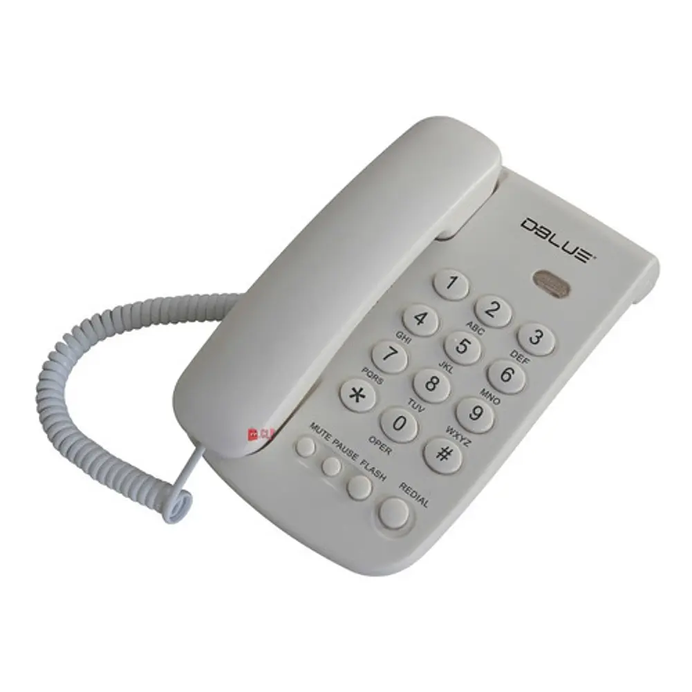 Teléfono Fijo Sobremesa O Pared Números Grandes Blanco - Ps 1