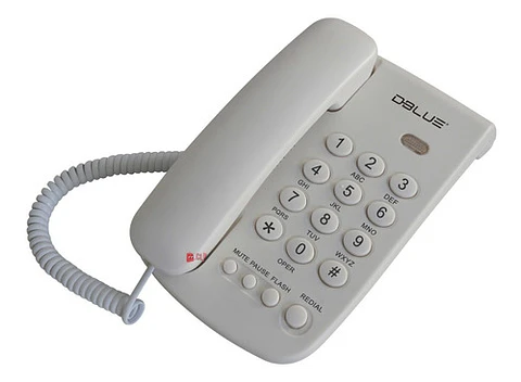 Teléfono Fijo Sobremesa O Pared Números Grandes Blanco - Ps