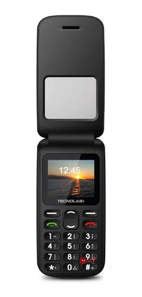Celular Senior Adulto Mayor Modelo Almeja Color Negro - Ps