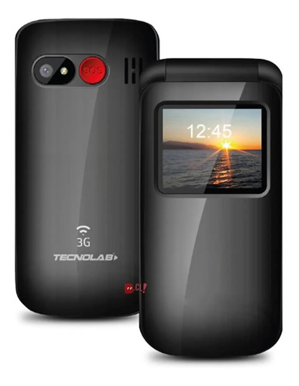 Celular Senior Adulto Mayor Modelo Almeja Color Negro - Ps 2