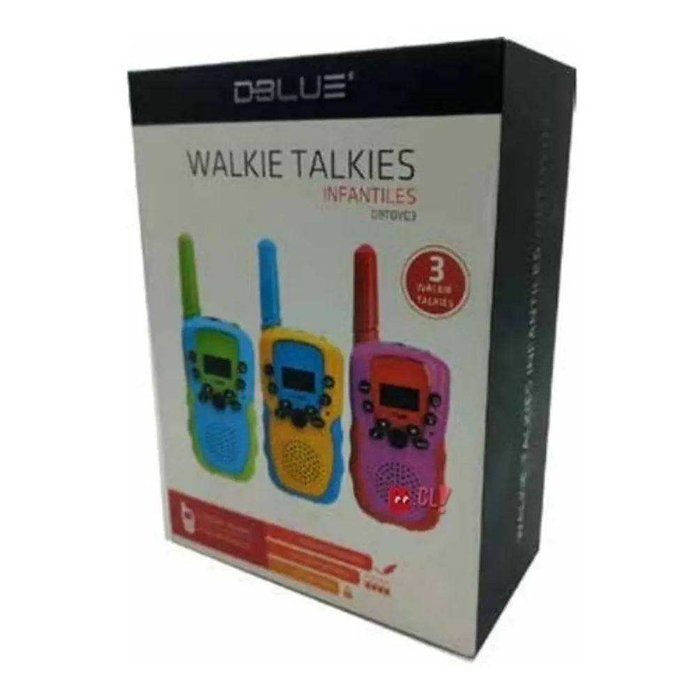 Pack 3 Radios Walkie Talkie Para Niños De Colores - Ps 3