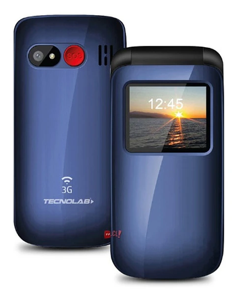 Celular Senior Adulto Mayor Modelo Almeja Color Azul - Ps