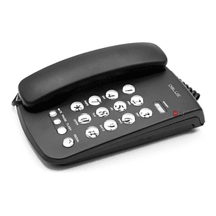 Teléfono Fijo Sobremesa O Pared Números Grandes Negro - Ps