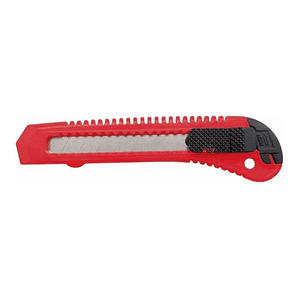 Cuchillo Cartonero De 15cms Con Hoja De 18mm Color Rojo - Ps