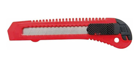 Cuchillo Cartonero De 15cms Con Hoja De 18mm Color Rojo - Ps