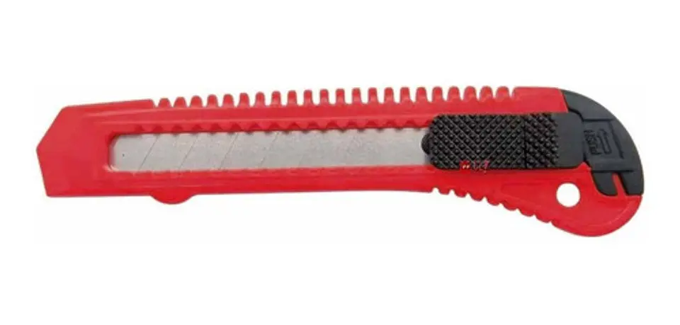 Cuchillo Cartonero De 15cms Con Hoja De 18mm Color Rojo - Ps 1