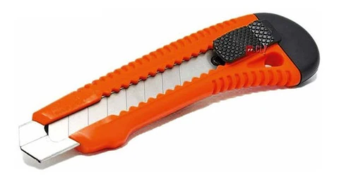 Cuchillo Cartonero De 15,5cms Con Hoja De 18mm Rojo - Ps